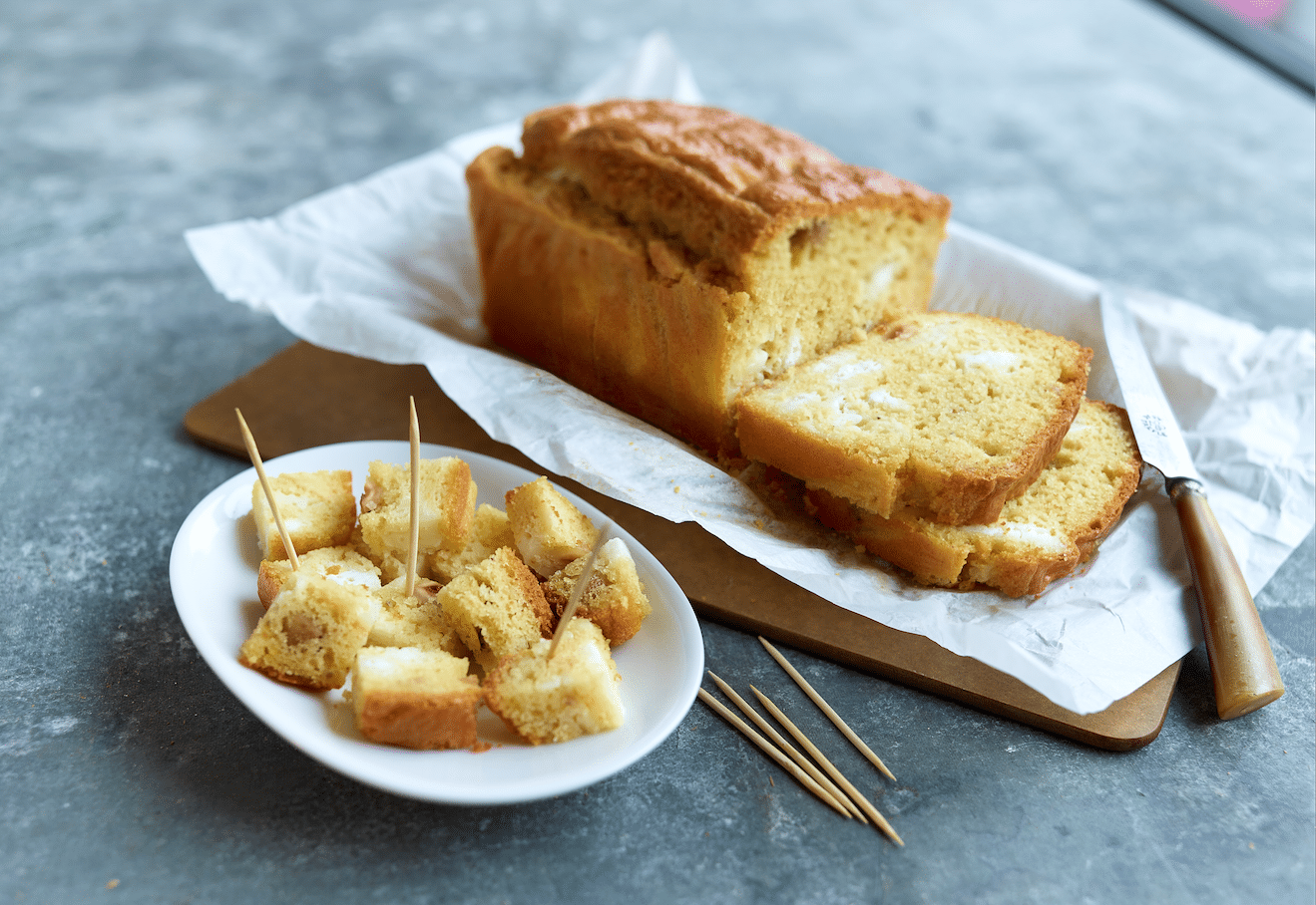 Cake van Brebiou en hazelnoten