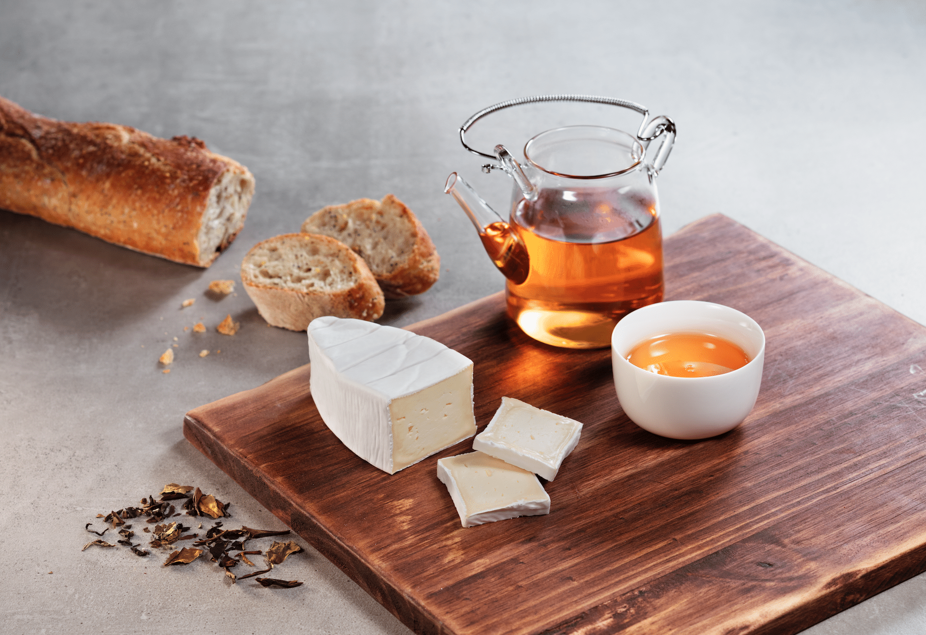 Kaas en thee, een lichte en gastronomische combinatie