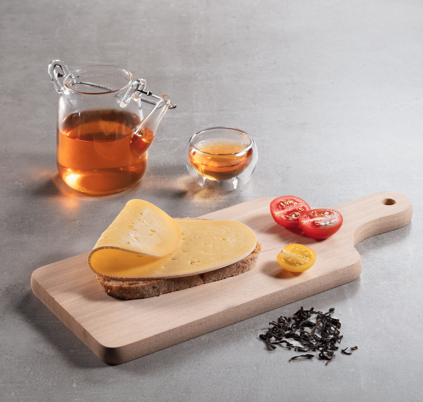 Kaas en thee: Passendale Caractère met Oolong thee uit het Wuyi-gebergte
